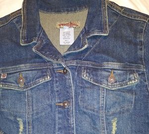 PARIS BLUES Cropped/Embellished Denim Jacket